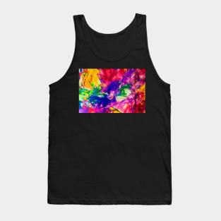 Abstract color swatches vibrant mix purple rose pink green yellow Tank Top